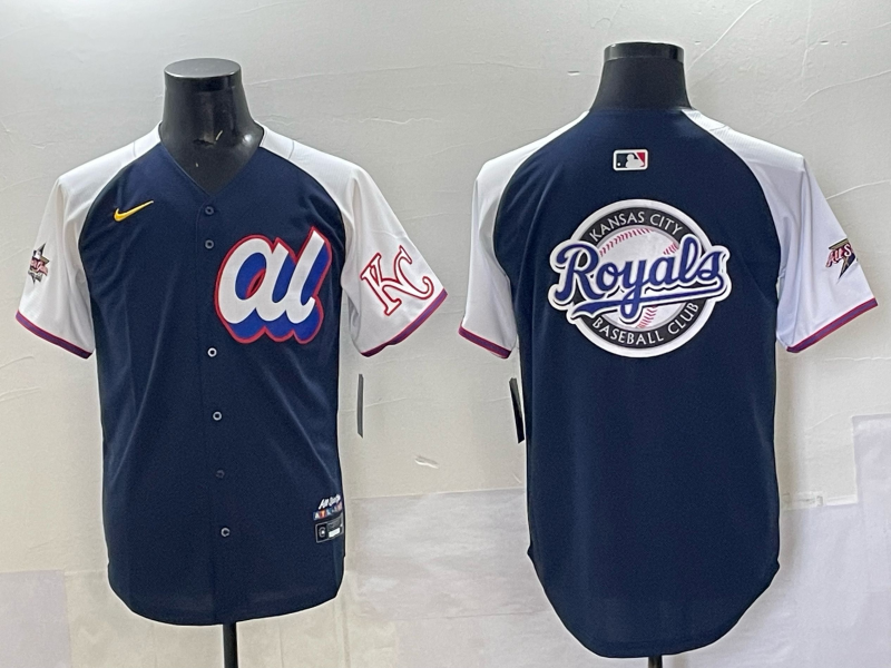 Men 2025 Kansas City Royals blank  blue Nike MLB All Star jersey 002->milwaukee brewers->MLB Jersey